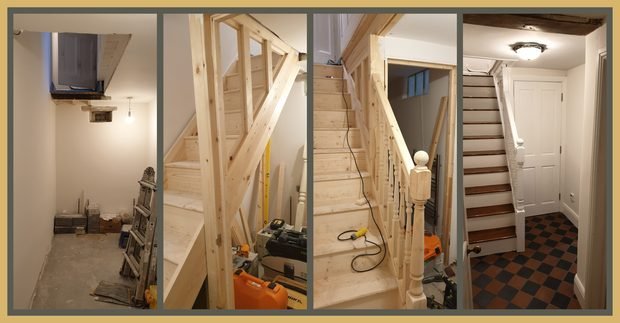 Before and after: a new staircase built and finished